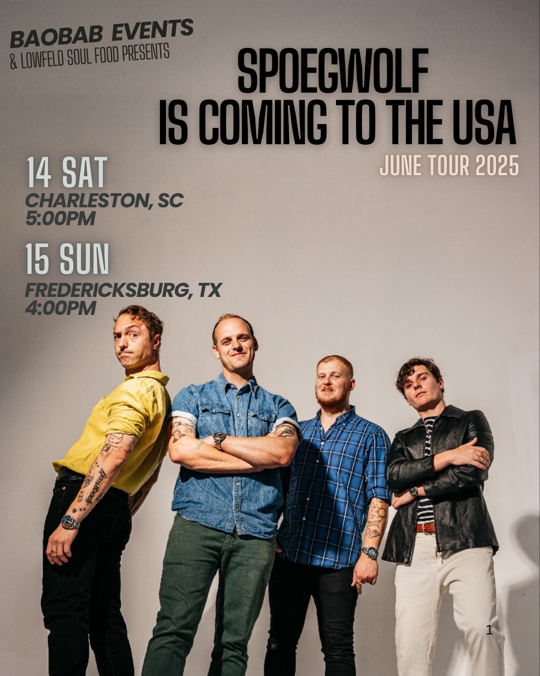 Spoegwolf in the USA: Charleston SC & Fredericksburg Tx